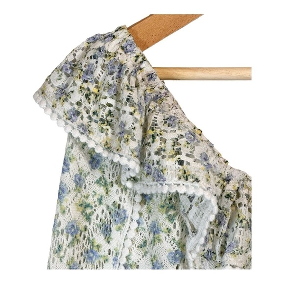 House of Harlow 1960 Floral Eyelet Crop Top NWT - Picture 5 of 7